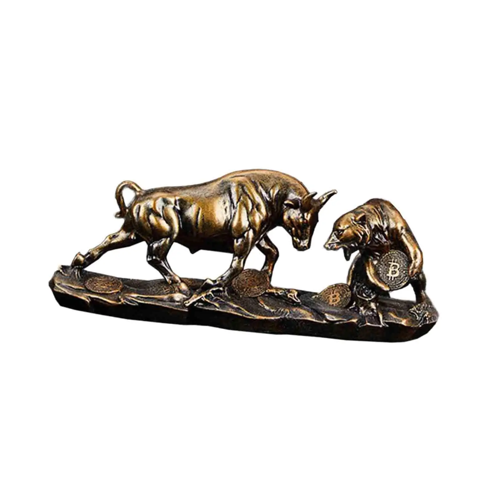 

Animal Sculpture Realistic Artwork Gorgeous with Base Exquisite Bull Statue for