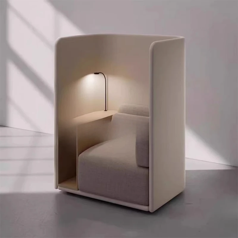 

High back sofa chair with small table library business negotiation waiting area private space