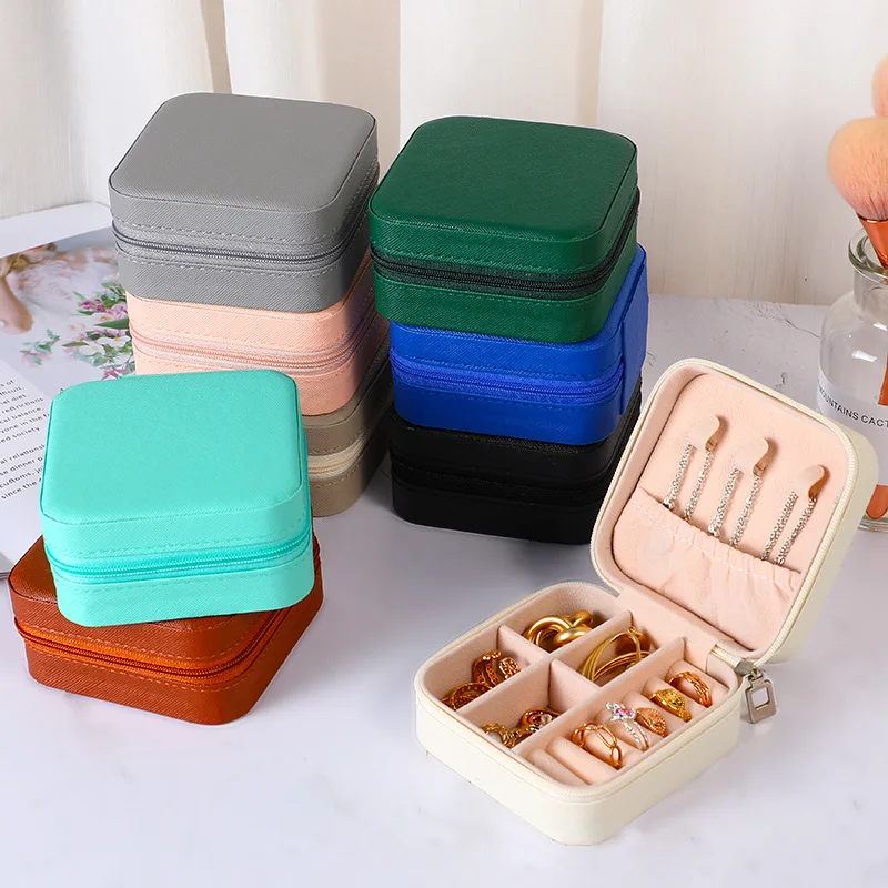 Jewelry storage box manufacturers earrings necklace packaging jewelry storage box Household ring portable storage jewelry box