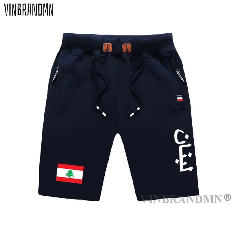 Lebanese Republic Lebanon mens shorts beach man men's board shorts flag workout zipper pocket sweat bodybuilding 2022 LBN Arabic