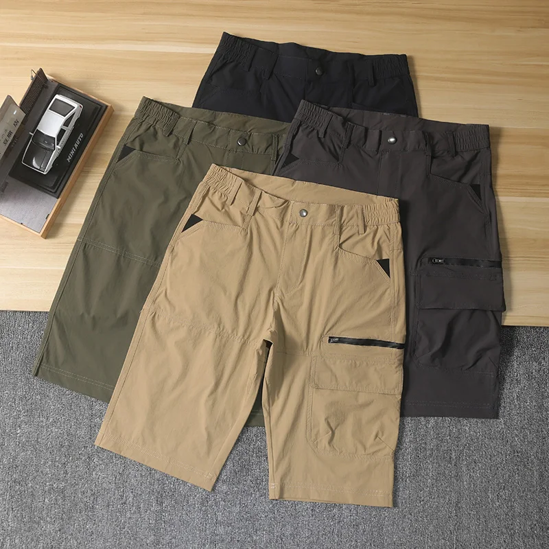 

Водостойкая дышащая ткань Qui-Dry, уличная, летняя, мужская, повседневная, с прямыми ножками, пять четвертей, Urban Faion, повседневная...