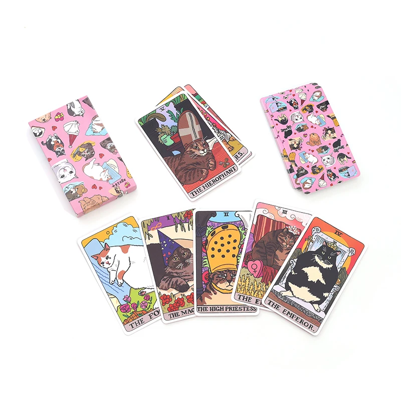 New The Original Cat Meme Tarot Deck 22 Major Arcana Cat Meme Tarot Funny Witchy Cat Tarot Deck Cat Kawaii Uwu Funny Pink Cute