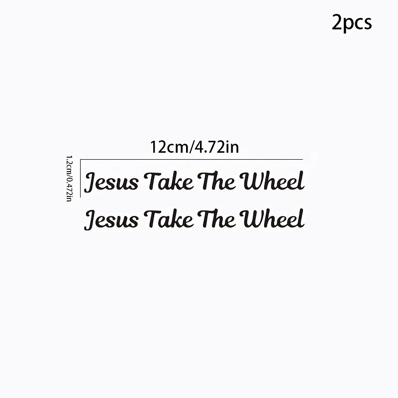 Faith Quote Sticker 1PC Jesus Take The Wheel Christian Matte Vinyl Decal Car Mirror Auto Interior Decoration Gift