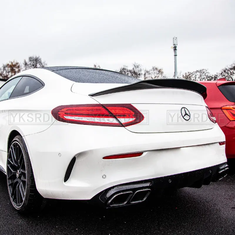 For Mercedes W205 abs Rear Bumper Tail Spoiler For BENZ C Class W205/A205/C205 2 Doors (coupe Only)