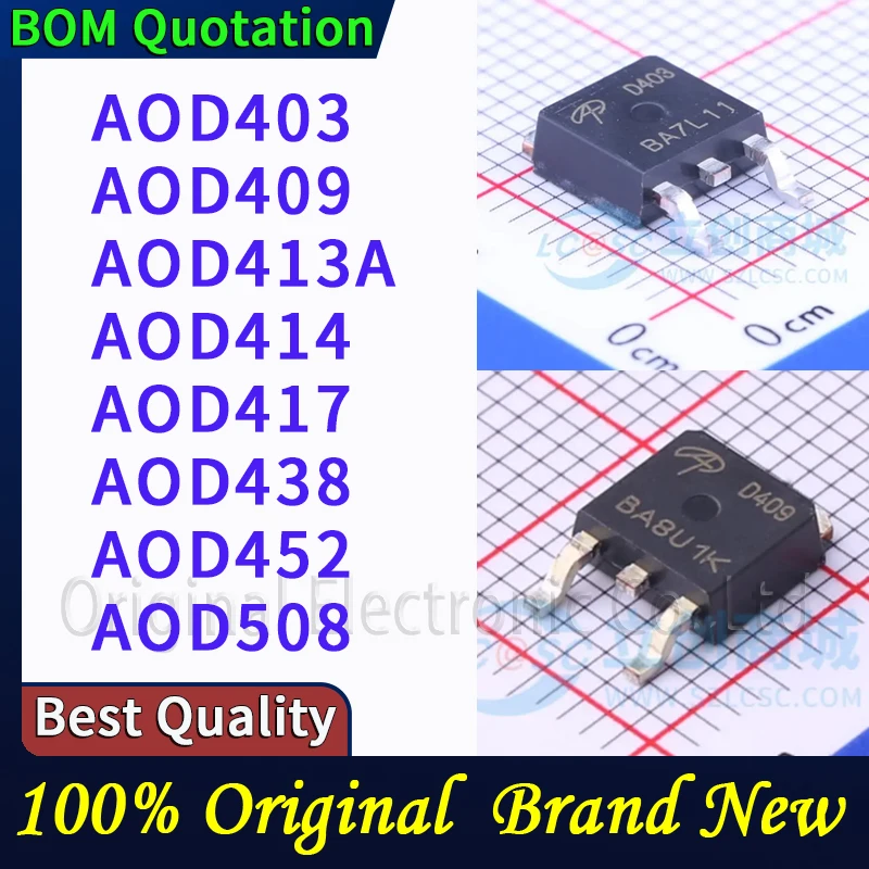5pcs/lot AOD403 AOD409 AOD413A AOD414 AOD417 AOD438 AOD452 AOD508 In stock Original High quality