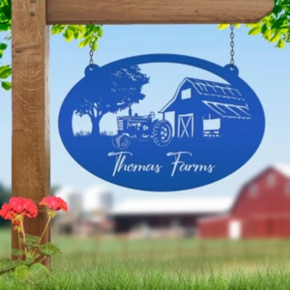 Personalized Tractor Barn Sign. Family Farm Gift. Custom Rural Charm, Countryside Memory. Unique Present & Decoration Keepsake