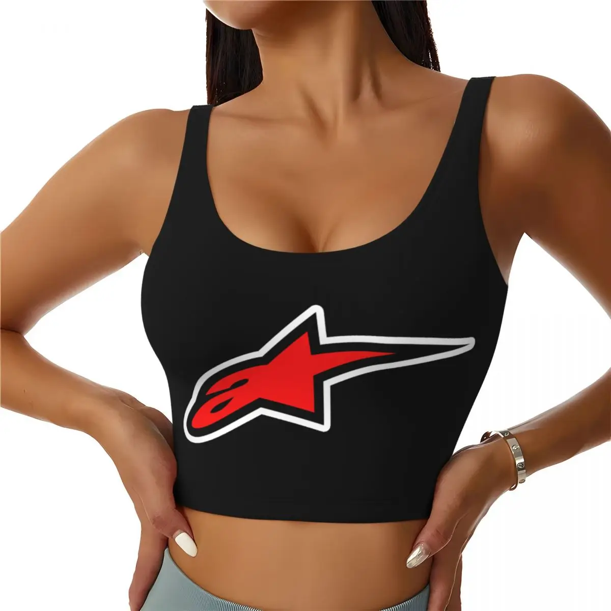 

Custom Motocross Enduro Cross Workout Crop Tank Tops Women Seamless Running Yoga Sports Bras