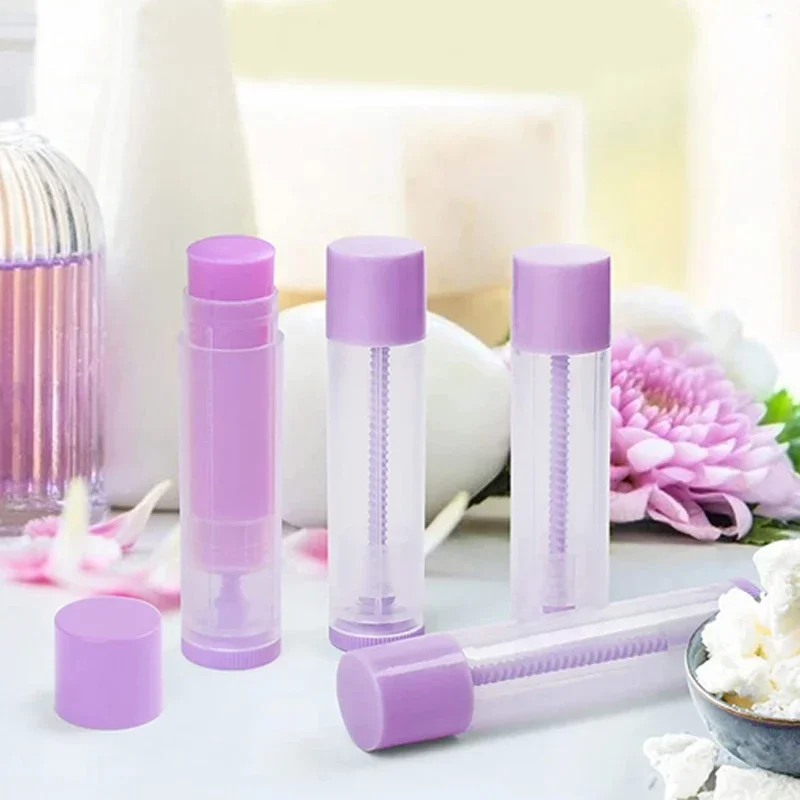 10Pcs 5ml Empty Lip Gloss Balm Container Lip Balm Tube Refillable Plastic Lipstick Tubes DIY Cosmetic Lip Gloss Balm Tube Holder