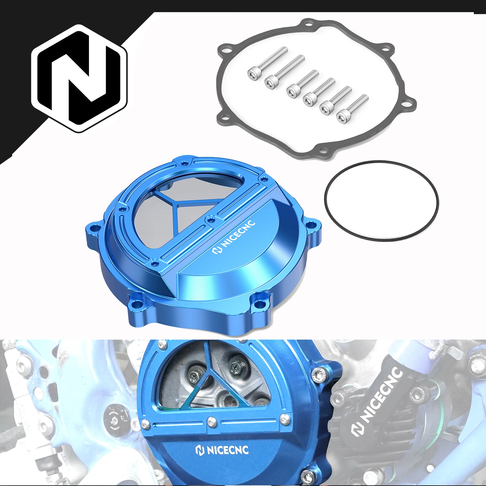 

NICECNC For Yamaha YZ85 YZ 85 2002-2023 Clutch Case Cover YZ65 YZ 65 2018-2023 2022 2021 Billet Aluminum Motorcycle Accessories