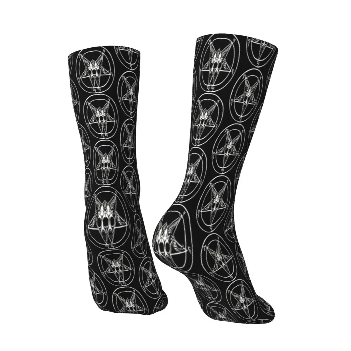 Baphomet Pentagramm Socken Socken Männer Frauen Polyester Strümpfe anpassbar lustig