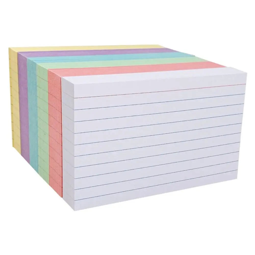 High Quality DIY Index Cards Horizontal Line Colorful Learning Flashcards Memo Pads Students