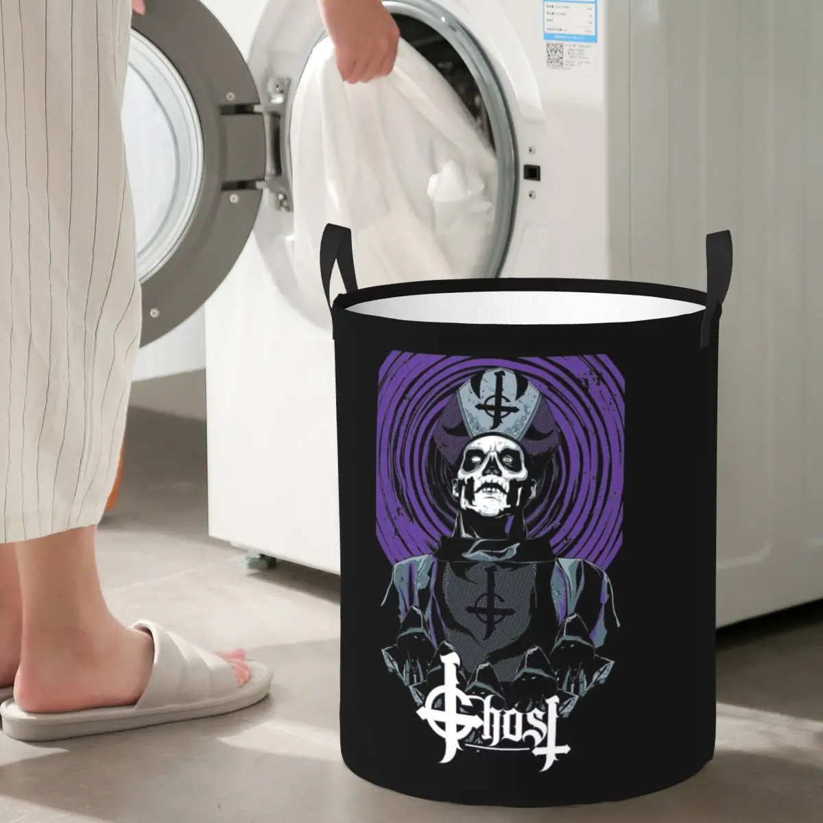

Складная корзина для белья Laundry Collector Ghost Heavy Metal Band, органайзер для дома, корзина для детского белья