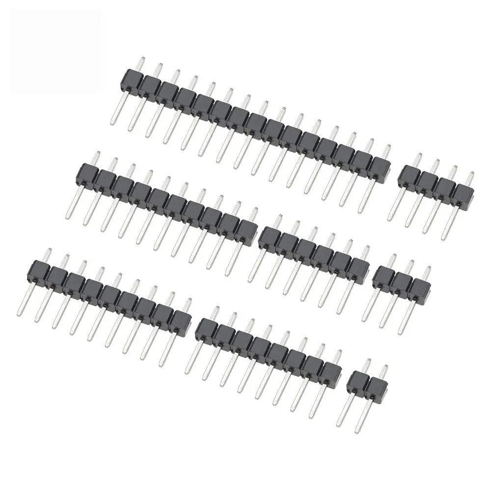 2.54mm Pitch Pin Header Single Row Male Breakaway PCB Board Connector Straight Pin Pinheader Plug 1*2P~40Pin