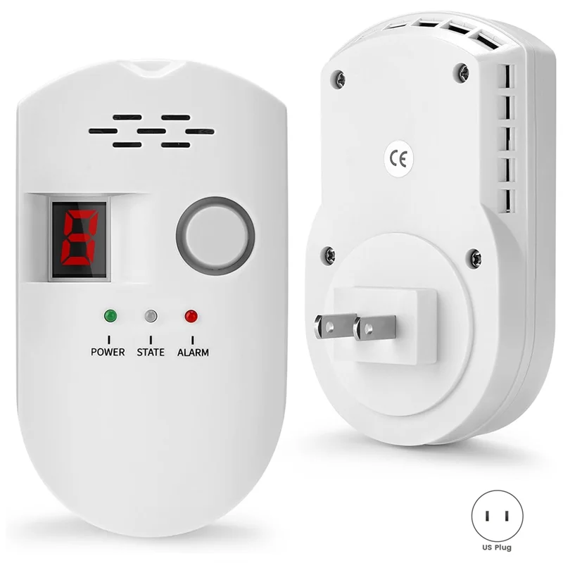 B98A-Plug-In Gas Leak Detector For Natural And Propane Gas, Safety Alarm For Home Kitchen And RV, US Plug