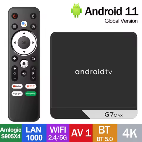Original iATV G7 MAX Amlogic S905X4 Smart TV BOX 4K 2.4/5G WiFi Android TV 11 HDR Netflix Youtube USB3.0 TV Prefix VS IATV Q5 Q3