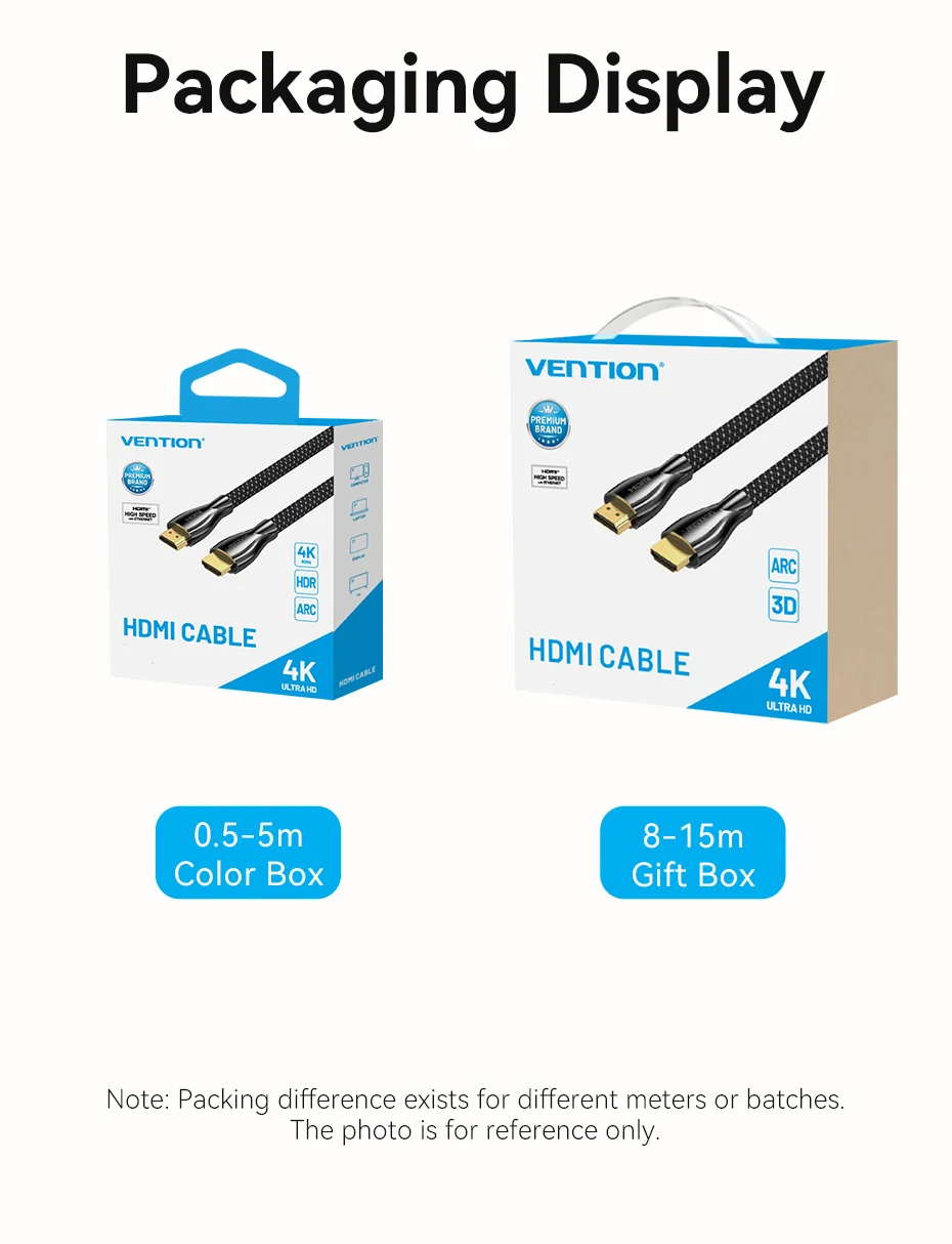 Vention 4k hdmi-kompatibles kabel hdmi 2,0 cabo für ps5 4 xiaomi mi box tv splitter schalter audio kabel für 4k tv video kabel hdmi – Detail 10