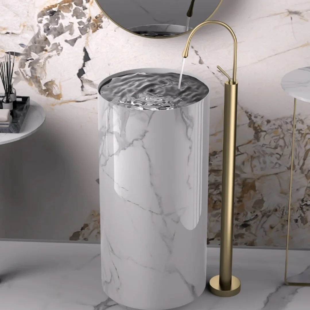 الطابق الدائمة الأبيض الحمام صنبور الأسود بالوعة صنبور طويل القامة حوض صنبور نحى الذهب حمام صنبور الباردة والساخنة الذهب صنبور المياه