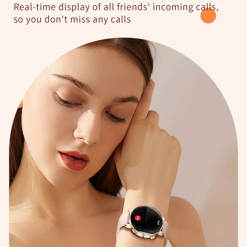 Moda nuovo orologio intelligente da donna dente blu chiamata sport braccialetto fitness musica impermeabile frequenza cardiaca sonno signora salute Smartwatch