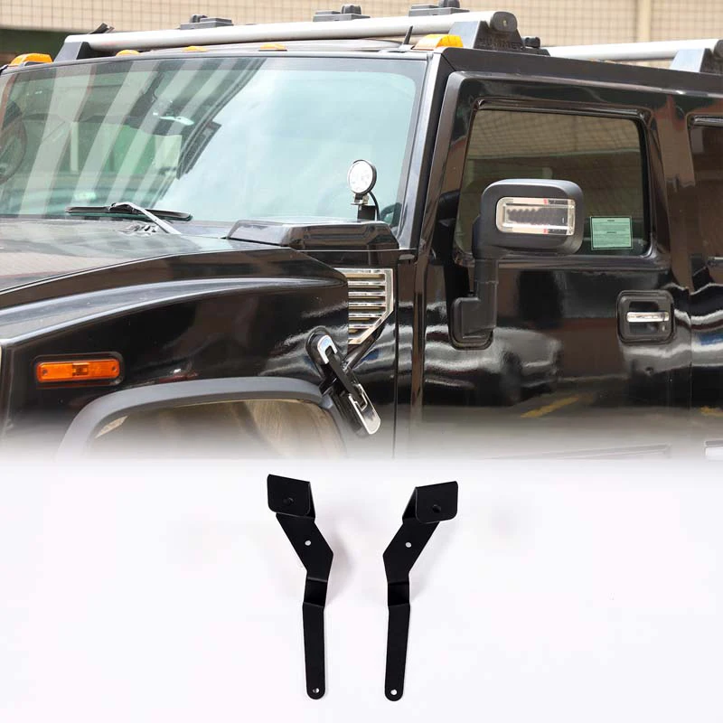 

2PCS A-Pillar Windshield Hinge Mounting Brackets for Offroad LED Fog Light Work Light For Hummer H2 2003-2009
