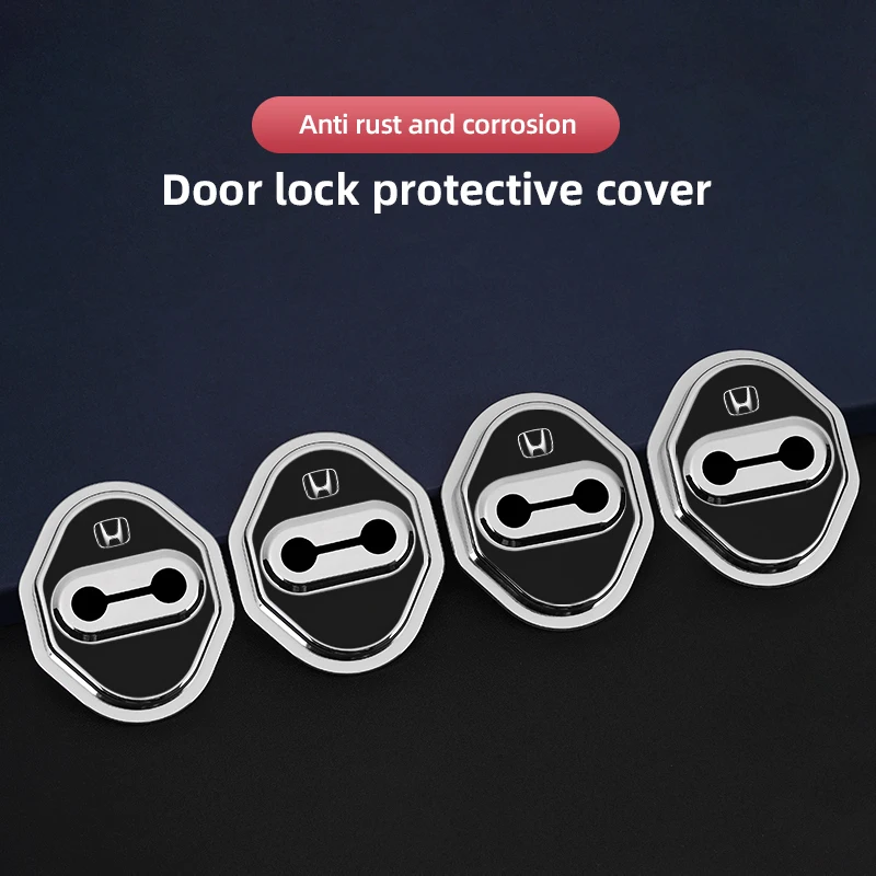 

4 шт. силиконовые защитные наклейки на дверной замок автомобиля, автоаксессуары для Honda Civci FIT CRV Accord Jazz HRV Vezel CRZ 5th City