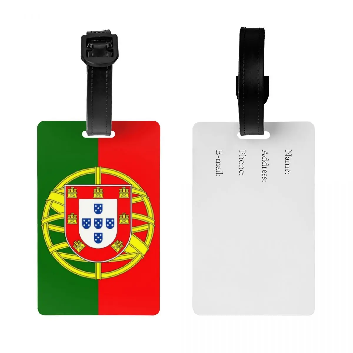 Custom Flag Of Portugal Luggage Tag for Suitcases Fashion Portuguesa Patriotic Baggage Tags Privacy Cover Name ID Card