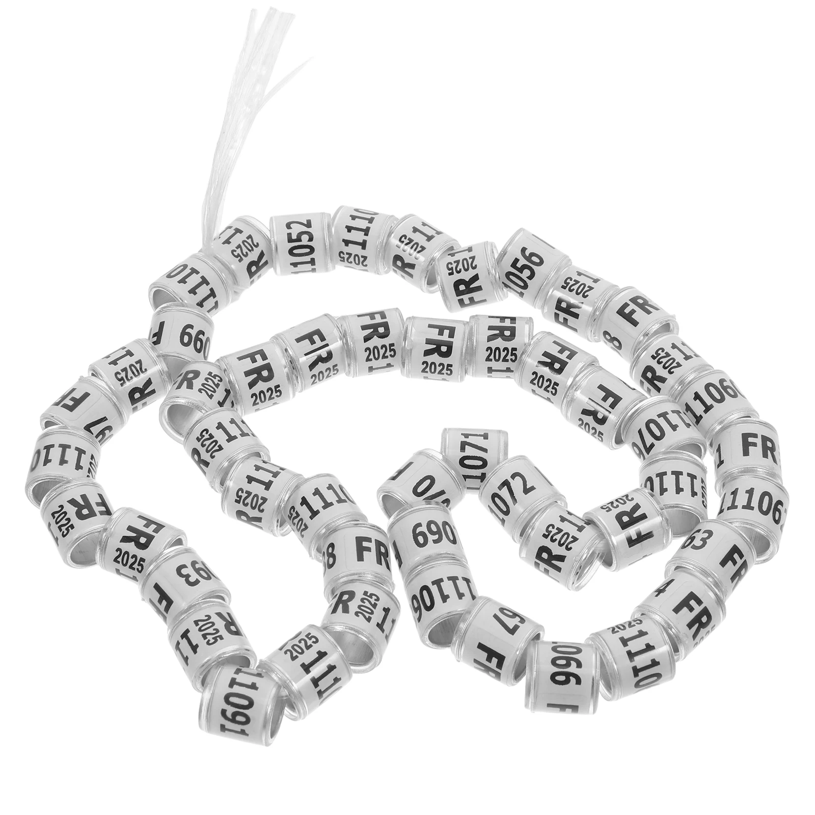 

50 pcs Pigeon Leg Bands Aluminum Plastic Durable Fade Resistant Racing Pigeon Identification Anklet Chicken Tag Accessories