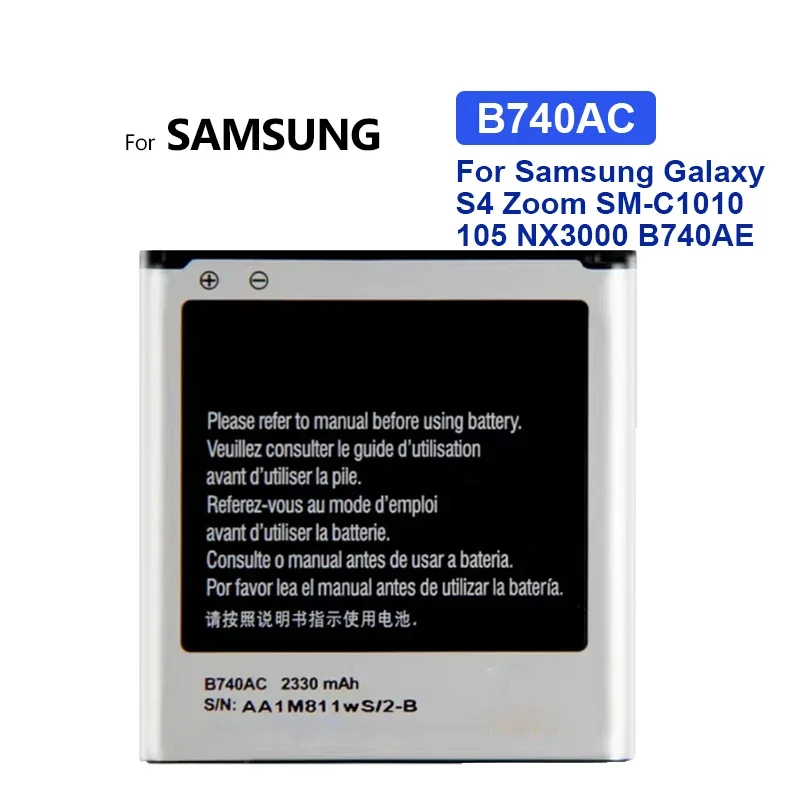 B740AC Battery For Samsung Galaxy S4 Zoom SM-C1010 C105 NX3000 B740AE B740AC I939D S4zoom C1010