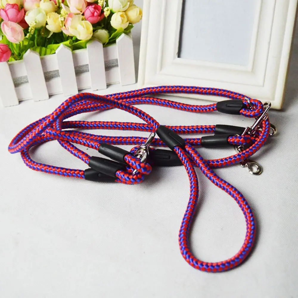 Durable 3 Way Couplers Rope Safety Cord Triple Pet Leashes Pet Supplies Braid Pet Rope Puppy Rope Leash Leash Lead Pet Leashes