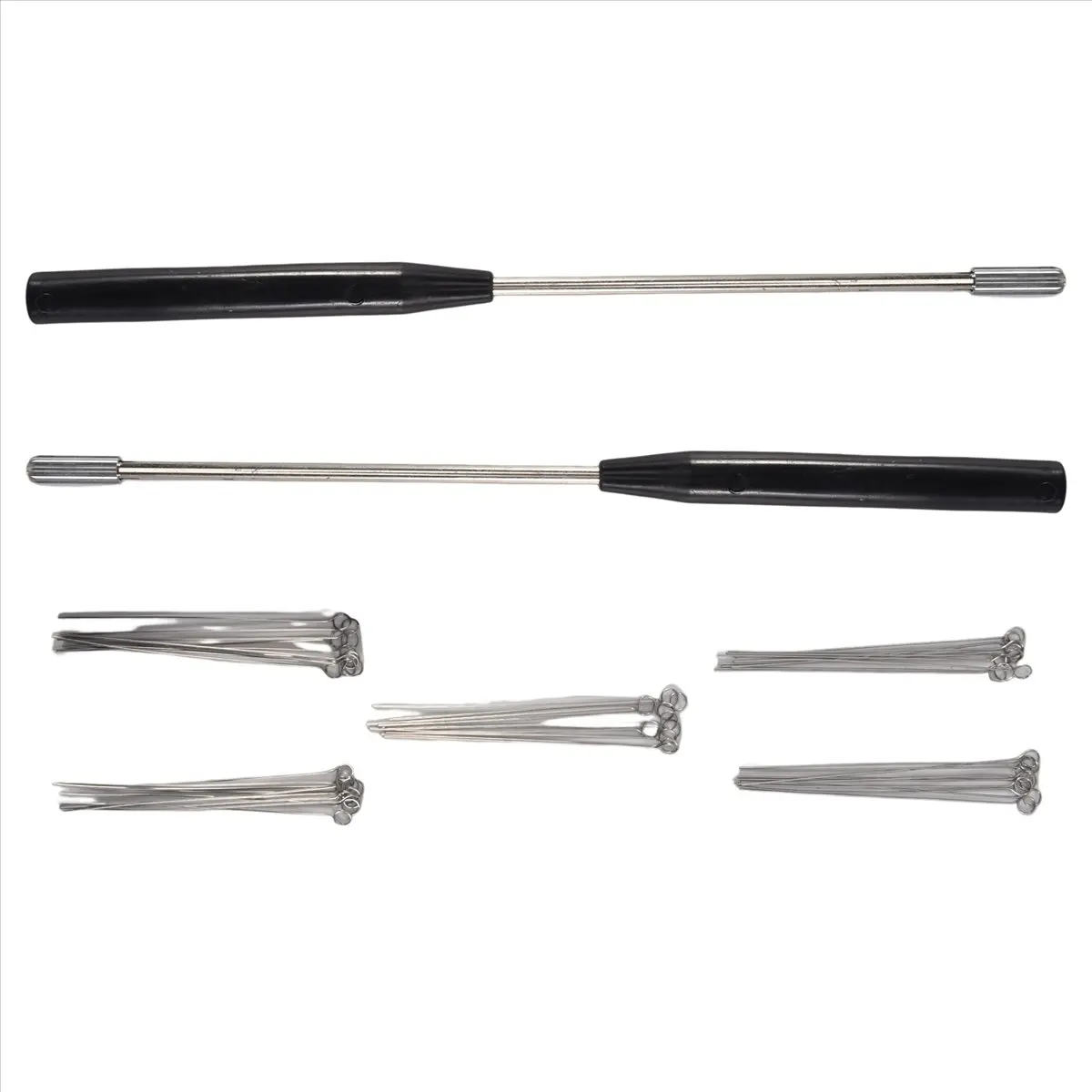【New User-Coupon!】2PCS Reusable Inoculating Loop Holders with 50Pcs 10UL Nichrome Needle Tips Inoculation Loop for Lab