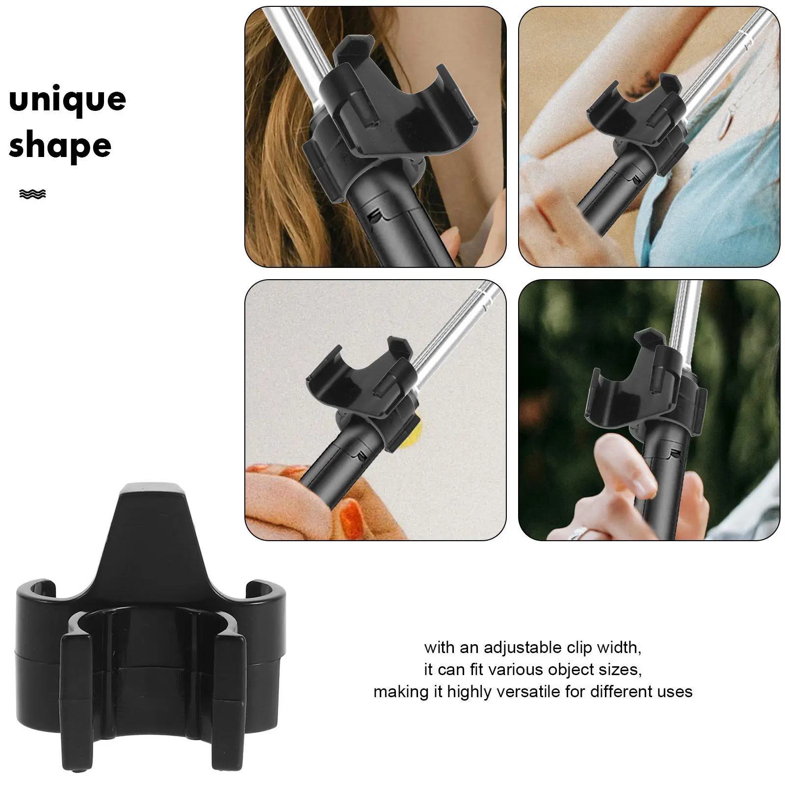 Plastic Adjustable Selfie Stick Clamp Camera Shutter Remote Clip Wireless Selfie Button Holder for Travel - view 6