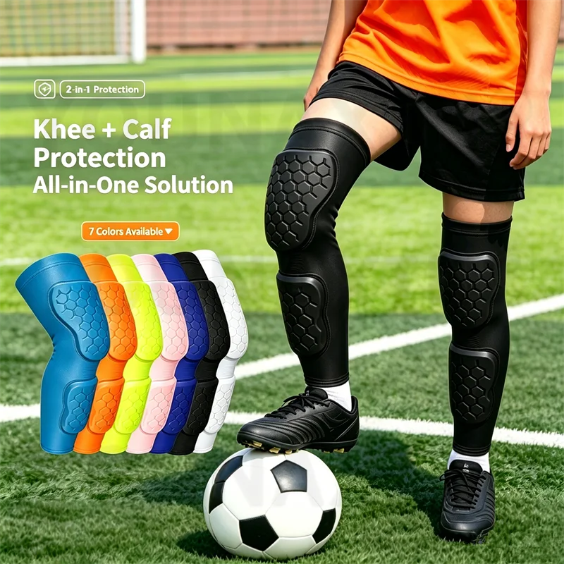 Cycling Protective Gear For Kids - 2-in-1 Kids Adults Honeycomb Knee Pads
