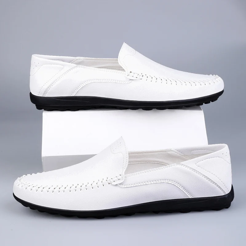 Luxury Italian Man Loafers Moccasins Genuine Leather Men Shoes Casual Formal Slip On Brand Male Boat Size 46 47 Chaussures Homme