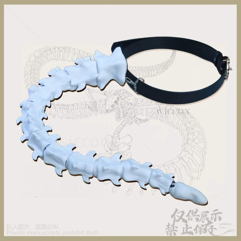 Pakaian Bulu Berbulu 3D Asam Polilaktat Tulang Naga Sendi Bergerak Ekor Cosplay Anime Hadiah Pesta Natal Halloween Cos Disesuaikan