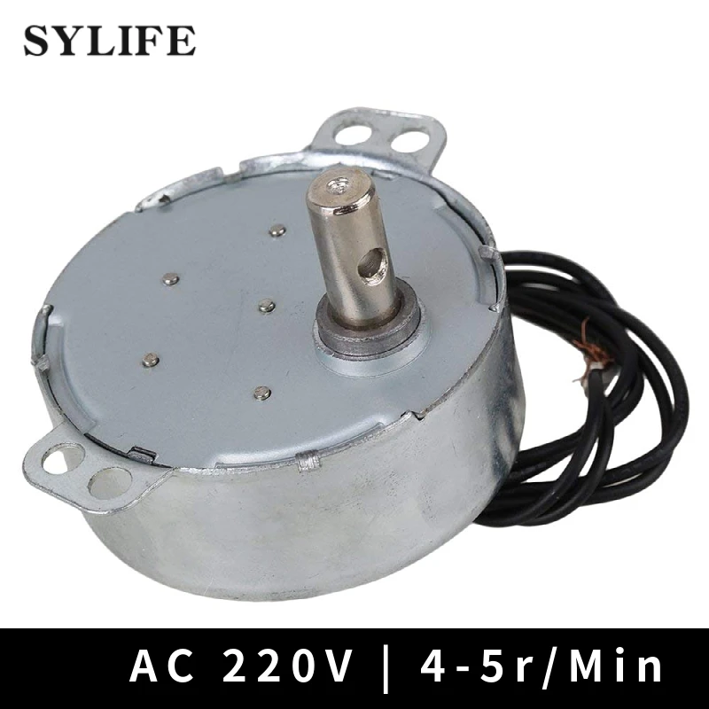 TYC-50 Synchronous Motor AC 220V 4-5r/min 50/60Hz CW/CCW 4W 10mm Length Shaft