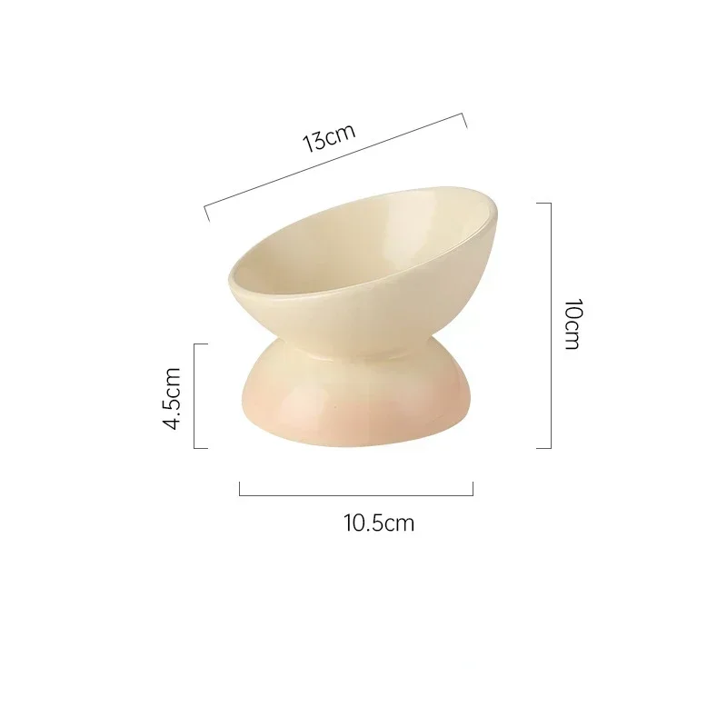 

Tilted Cat Puppy Food Cats Feeders Gradient Ceramic Supplies Water Supplies Bowl Raised Eating Pet Dogs Drinking Feeding Small