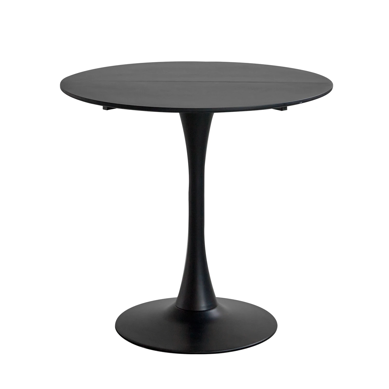 Round Table Fixed Gina Kitchen Dining Room Living Room Nordic Modern Style Furniture Small Balcony Table Black 80CM