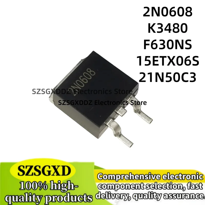 5-10pcs new quality 2N0608 IPB80N06S2-08 15ETX06S TO-263 IRF630NS F630NS K3480 2SK3480 SPB21N50C3 21N50C3 en Stock