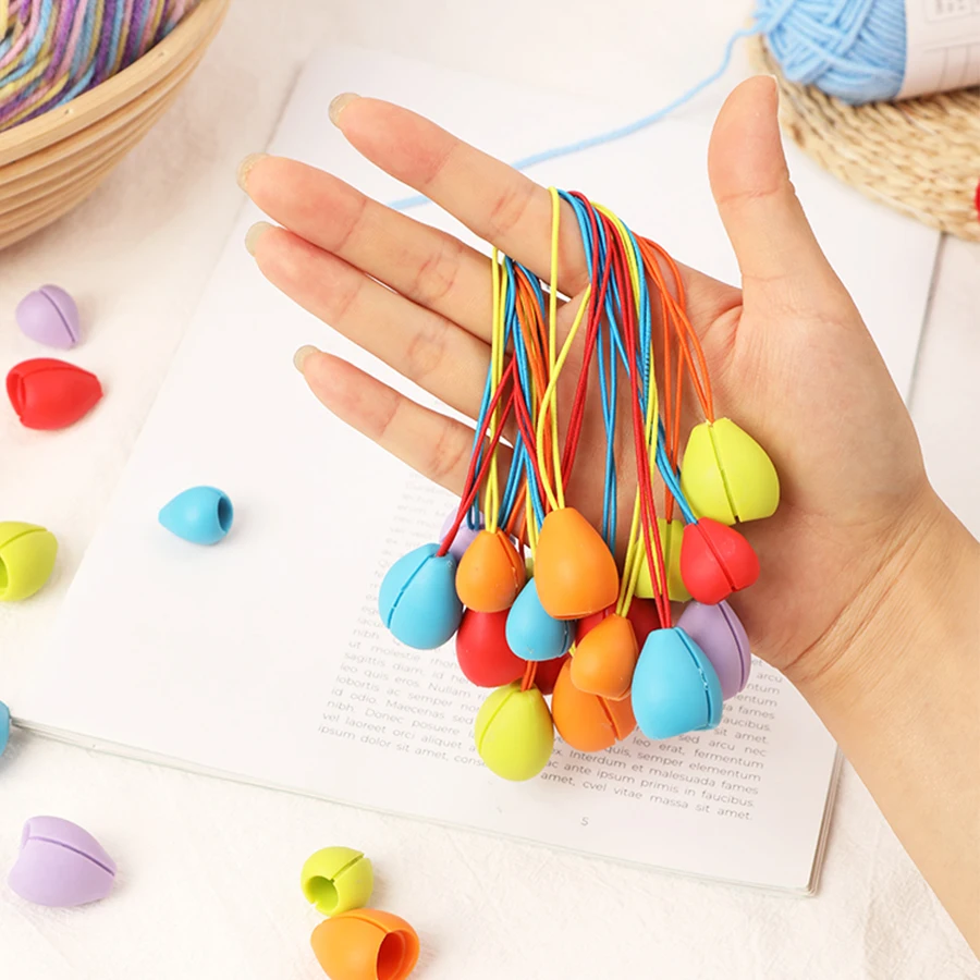 Handmade Knitting Needle Tool Anti Puncture Needle Cap Needle Blockage Color Needle Double Pointed Needle Plug DIY Accessories