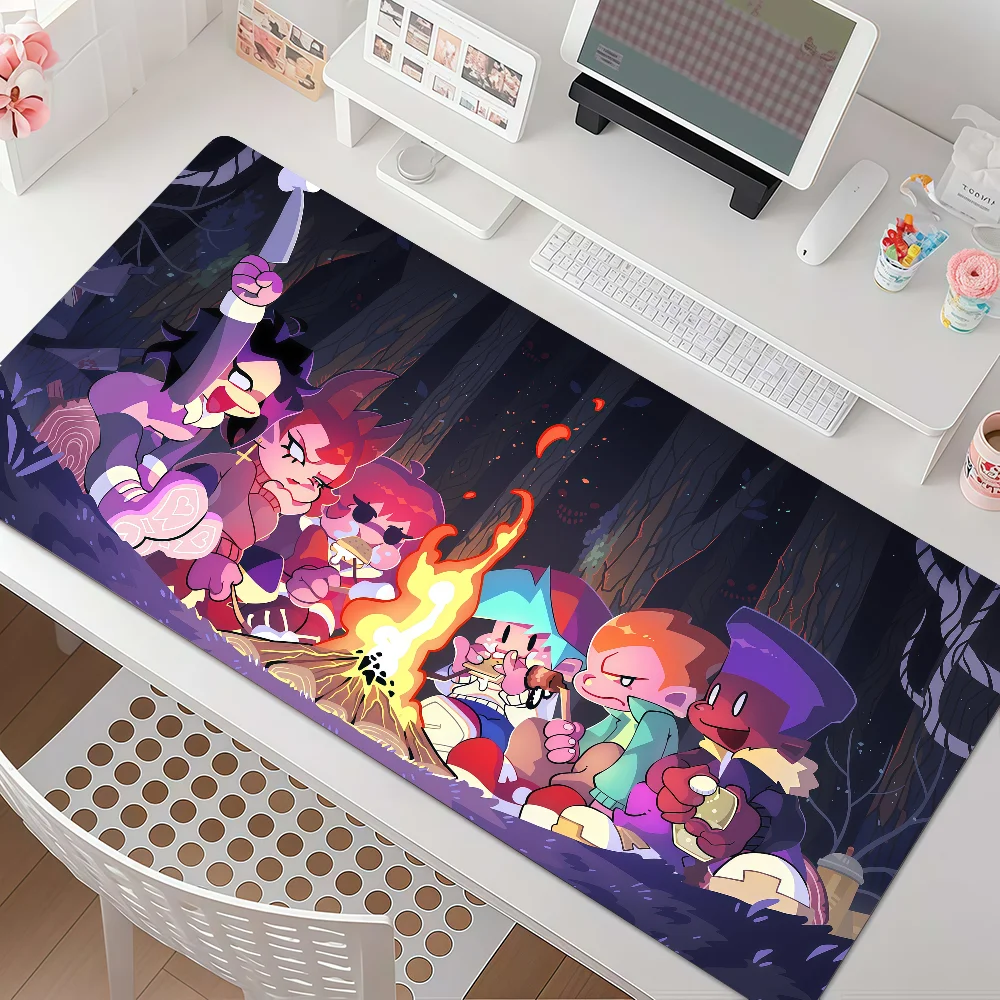 Game F-Friday Night F-Funkin Cool Mouse Pad Anti Slip Rubber Edge Locked Thickened Laptop Gaming Desk Mat