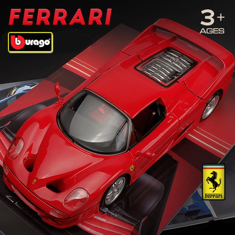 Bburago 1:24 Ferrari F50 Alloy Sports Car Model Diecast Metal Toy Racing Car Model High Simulation Collection Childrens Toy Gift