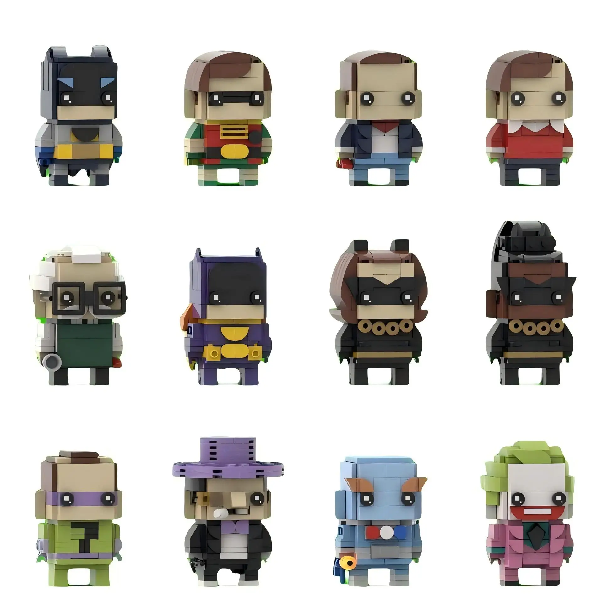 MOC Cloak Crusader 1966 Collection Character Square Head Collection Puzzle Boy Toys Bricks Men's Gifts