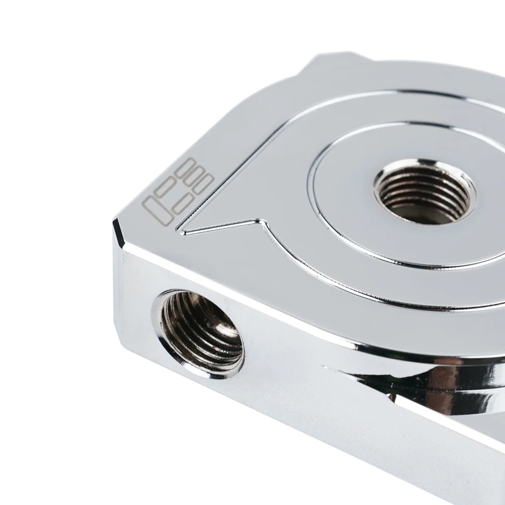 IceManCooler Bright Silver Pure Copper DDC Pump Cover High Quality Water Cooling  Electroplating Pump Refit Cap Mirror Effect