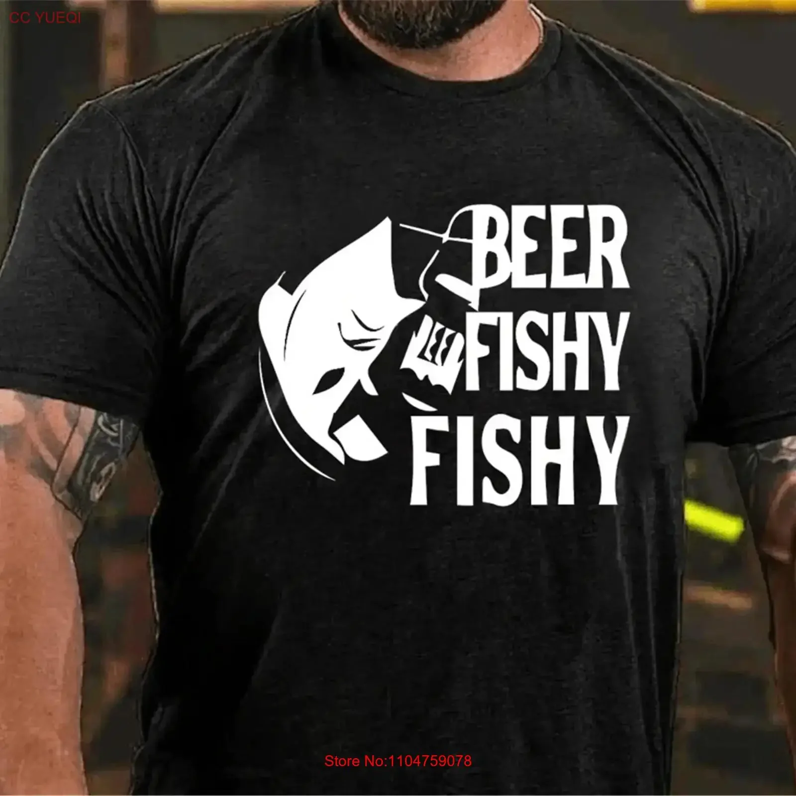 T Shirt Beer Fishy Essential vintage Washed Comfortable fashion Versatile Stylish Slightly designer clothes streetwear Soft