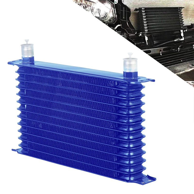 Universal Aluminum 7/13/15 Rows Oil Cooler 10an-an10 Engine Transmission Oil Cooler Kit Trust Type