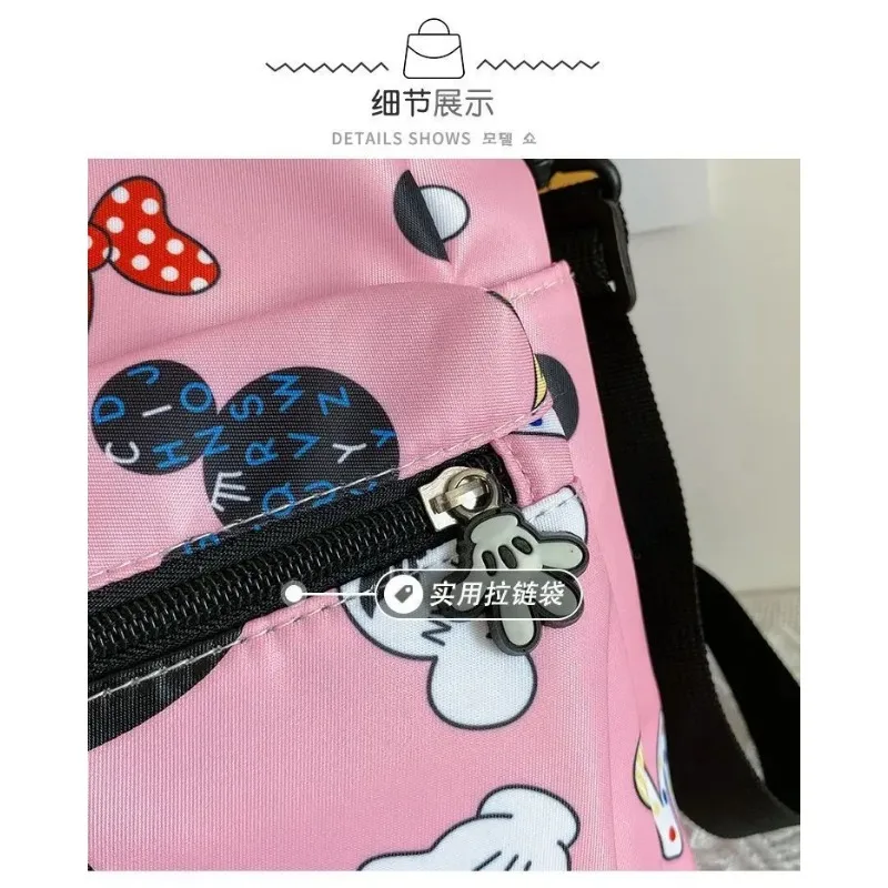 New 2024 Disney Mickey New Women\'s Handbag Cartoon Cute Children\'s Light Handbag Large Capacity Canvas Fashion Trend Student Bag