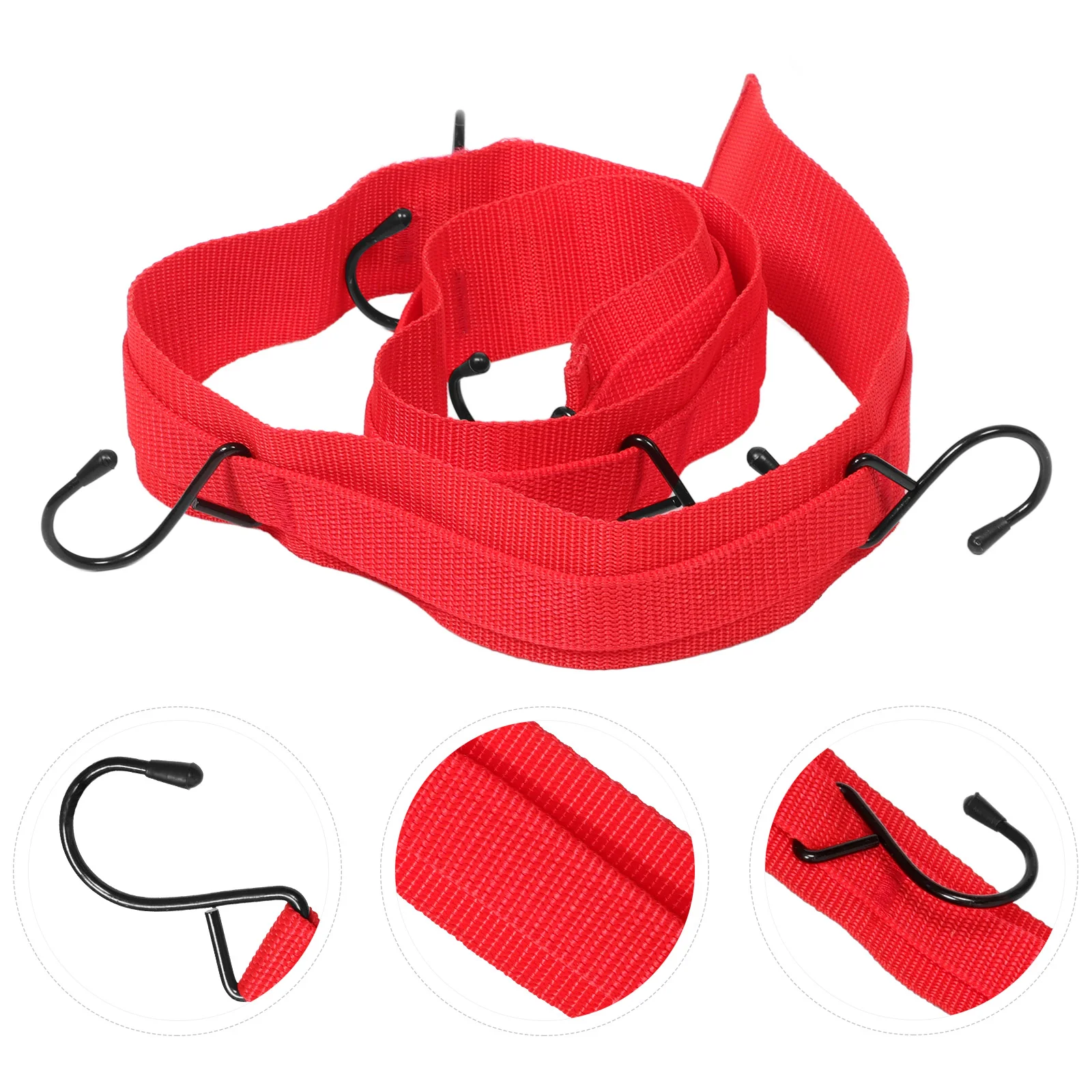 Holder Hockey Hanger Stick Storage Equipment Rack Hanging Strap with Hooks 12000X500X150CM Red Camping Gear Organizer