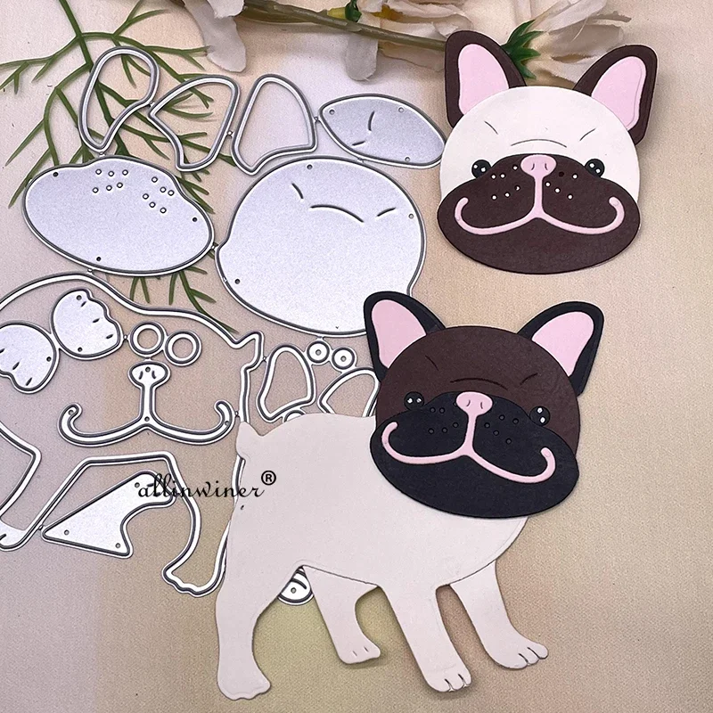 Molde de corte de metal série animal fofo, para álbum de scrapbooking diy, cartões de papel, artesanato decorativo, gravação em relevo