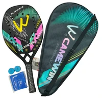 Camewin 3K Beach Tennis Racket Full Carbon Fiber Rough Surface Outdoor Sports Racket For Men Women Adult Senior Player 2024 New 6