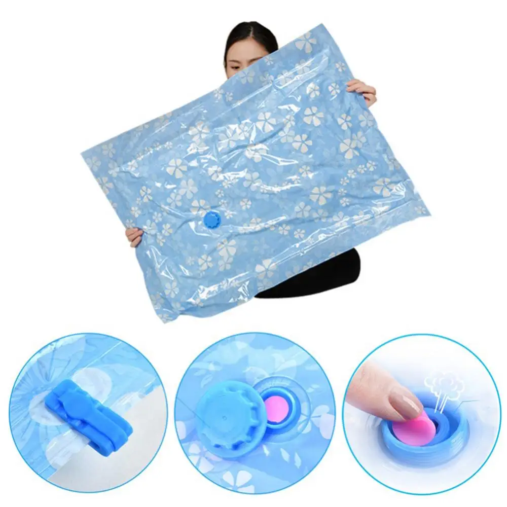 Vacuum Storage Bag Reusable Hand Pump Compressed Clothes Blanket Quilt Organizer Space Saving Novel Design Storage Bag 진공 저장 봉투