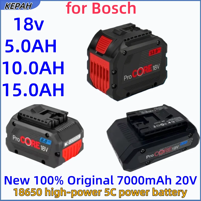 

【 100% оригинал, аутентичный 】для литиевой батареи Bosch 18 В, большая емкость 15.0AH/12.0AH, подходит для инструмента BAT609, батарея 21700 c
